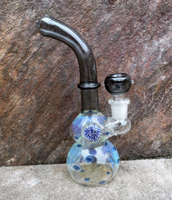 7" Thick Fumed Glass Bubbler w/Implosion - Party Time