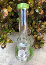 New! 6" Water Rig with Colored Shower Perc 14mm Herb Bowl - Cool Lime