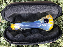 Fumed Glass 3.5" Best Hand Pipe zipper Padded Hard Case Pouch - Volo Smoke and Vape