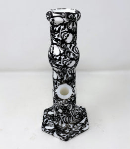 Best unbreakable Detachable Silicone 8.5" Bong w/Skull Graphic Design