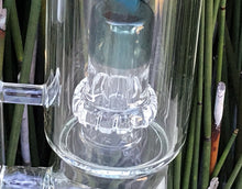 13" Thick Glass Rig Double Shower Perc & Dome Perc w/14mm Male Quartz Banger - Fern