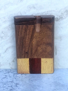 3" Decorative Wood Stash Box with Swivel Top - Includes Aluminum 1 Hitter