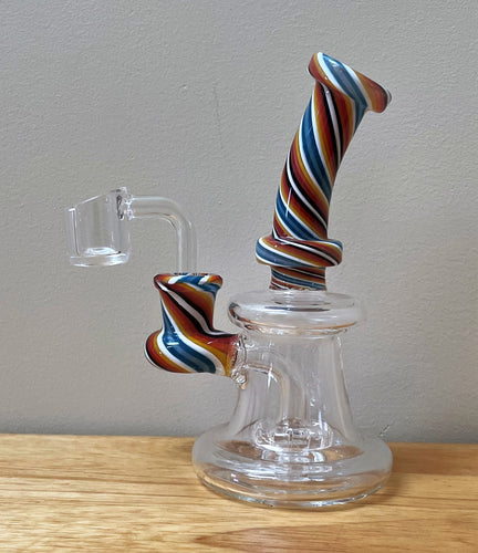 Swirl Colored Design Thick Glass 6