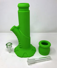 Silicone 10.5" Straight Bong Detachable Mouth Piece 14mm Herb Bowl