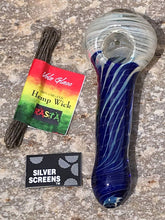 Thick Glass 5" Handmade TOBACCO Smoking Pipe, Bowl Hand Pipe, Wick - Volo Smoke and Vape
