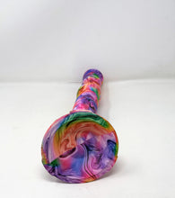 Beautiful Multi Color Swirl Design Silicone Detachable Unbreakable 14" Bong
