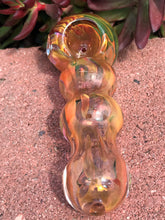 5" Best Thick Glass Spoon Pipe w/Zipper Padded Hard Case - Pink n' Golden Fumed