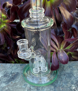 11" Best Thick Glass Water Rig w/4 Arm Tree Shower Perc's & 2 - 14mm Bowls - Jade Icee