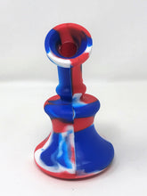 Red, White & Blue Silicone Detachable Unbreakable 5" Rig Shower Perc 2 Bowls