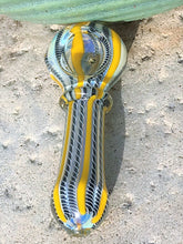 4.5" Fumed Glass Handmade Hand Pipe w/Zipper Padded Hard Case - Bumblebee
