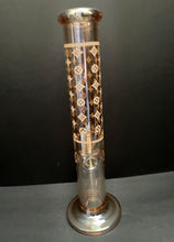 Beautiful Shimmering Champagne Thick Glass Straight Bong Thick Clear Large Bowl