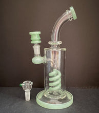 Best Thick Glass 10" Rig Jade Coil Perc 2 - 14mm Bowls