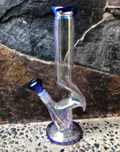 14" Awesome & Shimmering Thick Glass Zong Bong w/14mm Blue Glass Bowl - Sky Lights