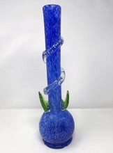 16.5" Beautiful Thick Heavy Soft Glass Bong w/Glow In the Dark Swirl - Cookie Monster