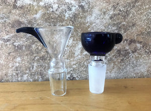 Best 8" Glass Shower Perc Water Rig Bong 2 -14mm Male Slide Bowls - After Dark