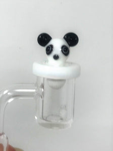 Handmade Glass Carb Cap - Panda Bear