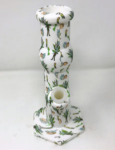 Thick Silicone Detachable Unbreakable 9" Bong Silicone Bowl w/Glass Screen Bowl