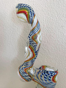 Best Thick Glass 8.5" Bubbler Beautiful Swirl colors design
