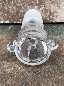 18mm Male Two Notch Clear Thick Glass Herb Bowl
