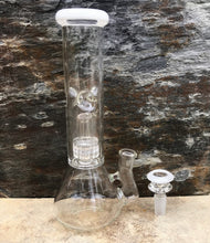 Best thick Glass 8.5" Beaker Rig Shower & Dome Perc Ice Catchers 14mm Bowl - Ice
