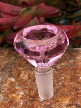 14mm Male Large Pink Thick Glass Slide Herb Bowl