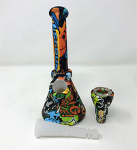 6" Cartoon Design Silicone Detachable Beaker Bong & Silicone Bowl w/Screen