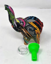 Silicone Elephant Hand Spoon Pipe Graphic Design Glass Bowl