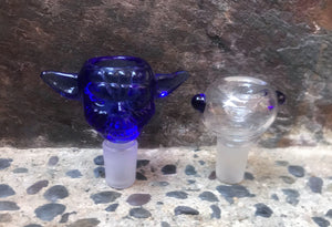11" Thick Glass Water Rig Perc. Blue Yoda Bowl + Extra Bowl - Grab n' Go!