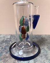 Beautiful Glass Color Leaves inside 9.5" Thick Glass Rig &14mm Bowl Leaf