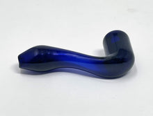 Best! Thick Glass 4" Sherlock Spoon Hand w/Built in Screen - Cobalt Blue