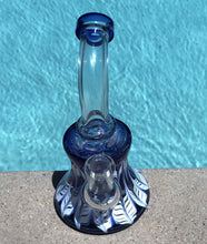 6" Thick Glass Beaker Rig w/Blue Design Matching Design 14mm Male Bowl - Blew By You