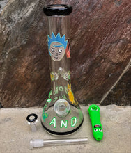 Best 13" Thick Beaker Rick & Morty Bong Pickle Rick Character Silicon Hand Pipe