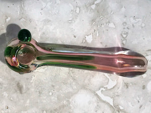 Perfect 5" Handmade Fumed Glass Spoon Pipe, Zipper Padded Case