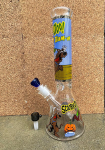 Collectible 14" Thick Heavy Glass Beaker Bong Scooby Doo Design 2 - Bowls