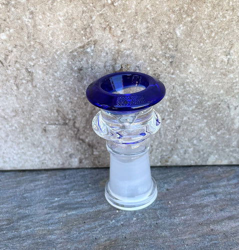 Blue Ring Thick Glass 14mm Female Slide Bowl