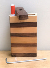 4" Swivel Top Wood Dugout w/One Hitter Bat & Cleaner - Striped Design