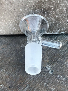 14mm Male Thick Glass Bowl Piece - All Clear