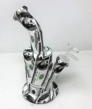 Collectible Paper Money Design 8" Detachable Silicone Best Water Bong 14mm Bowl