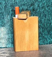 Inlay Design 3" Natural Wood Dugout Swivel Top, 1 Hitter Aluminum Cigarette Bat