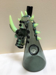 5.5" Collectible Smoke Color Glass Dragon Rig & 14mm Male Bowl