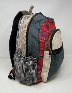 Pure Hemp Natural Color Backpack Handmade Nepal w/Laptop Sleeve Bookbag/Daypack