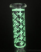 8" Thick Glass Beaker Bong Glow in the Dark Design Ice Catchers 14mm Bowl