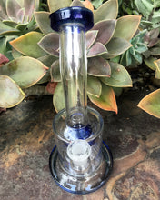 8" Best, Thick Glass, 8 Arm Tree Percolator with 2 -14mm Male Slide Bowls - Darkest Blue