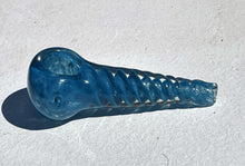 3.5" Thick Glass Hand Spoon Pipe Bowl with twisted glass handle