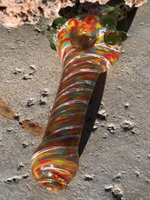 New Thick Glass 4.5" Spoon Handmade Hand Pipe in Multi Color Twist Zipper Padded Case