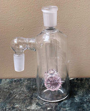 14mm Male 90 Degree Thick Glass Ash catcher with Pink