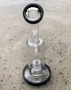 Thick Glass 8.5" Water Rig, Thick Shower Perc w/14mm Male Glass Bowl - Slate