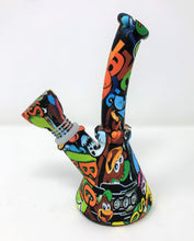 6" Cartoon Design Silicone Detachable Beaker Bong & Silicone Bowl w/Screen