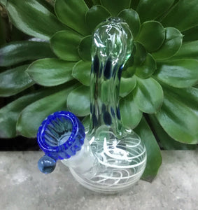 5" Mini Thick Glass Bong/Pipe 14mm Male Herb Bowl - C'est la Vie!
