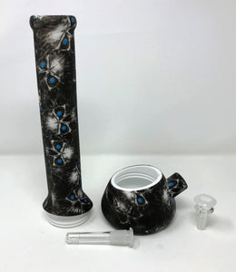 Thick Silicone Detachable Beaker 13" Bong Glass Downstem 14mm Male Bowl